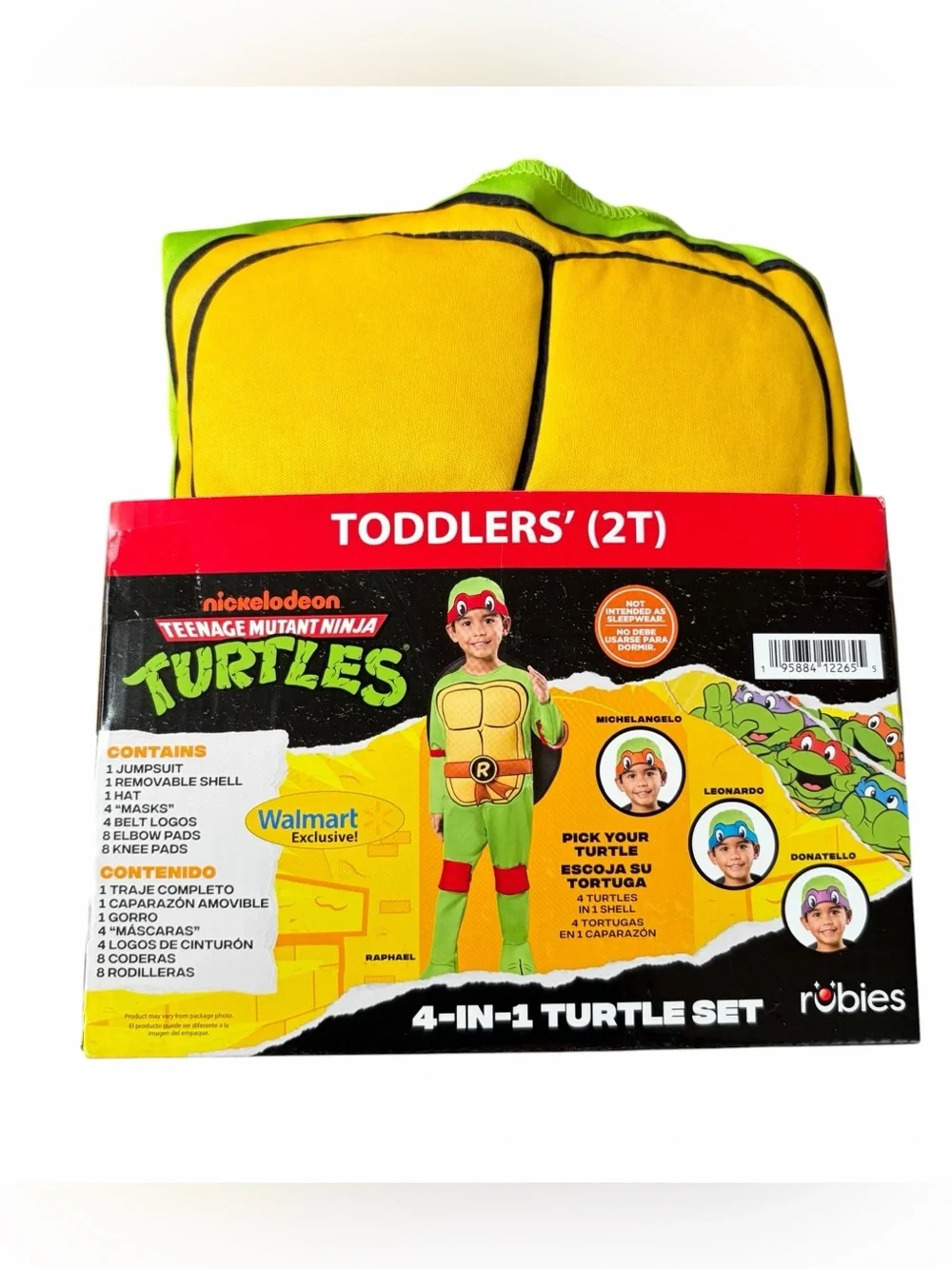 NICKELODEON TEENAGE MUTANT NINJA TURTLES TODDLER 4-IN-1 COSTUME SET (2T)